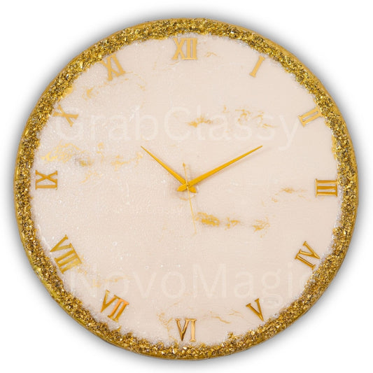 Golden Ring Silent Clock 30cm