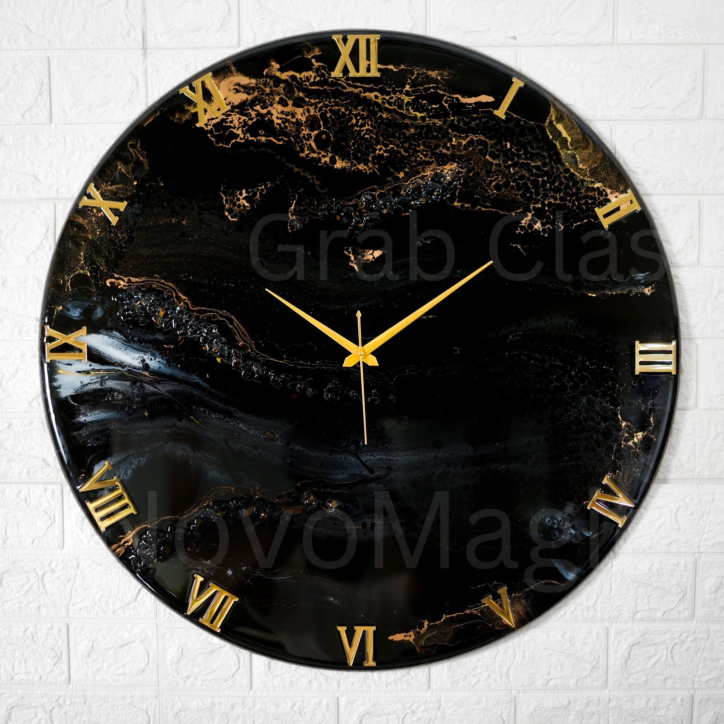 Black Desert Silent Clock 30cm