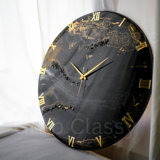 Black Desert Medium size Silent Clock 17.5 Inches