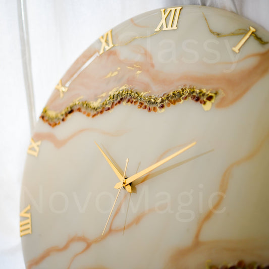 Flames Silent Clock 30cm