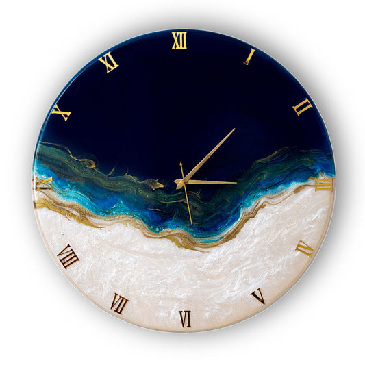 Royal Blue Silent Clock 30cm