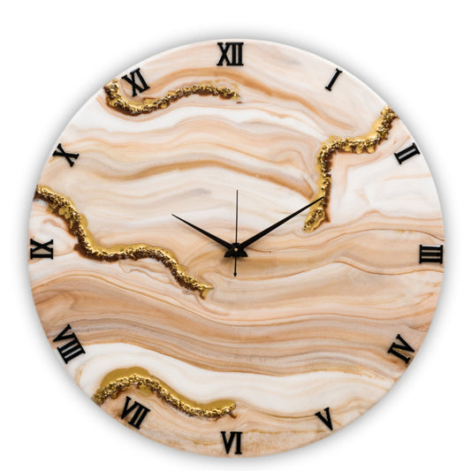 Sandy Resin Silent Clock 30cm