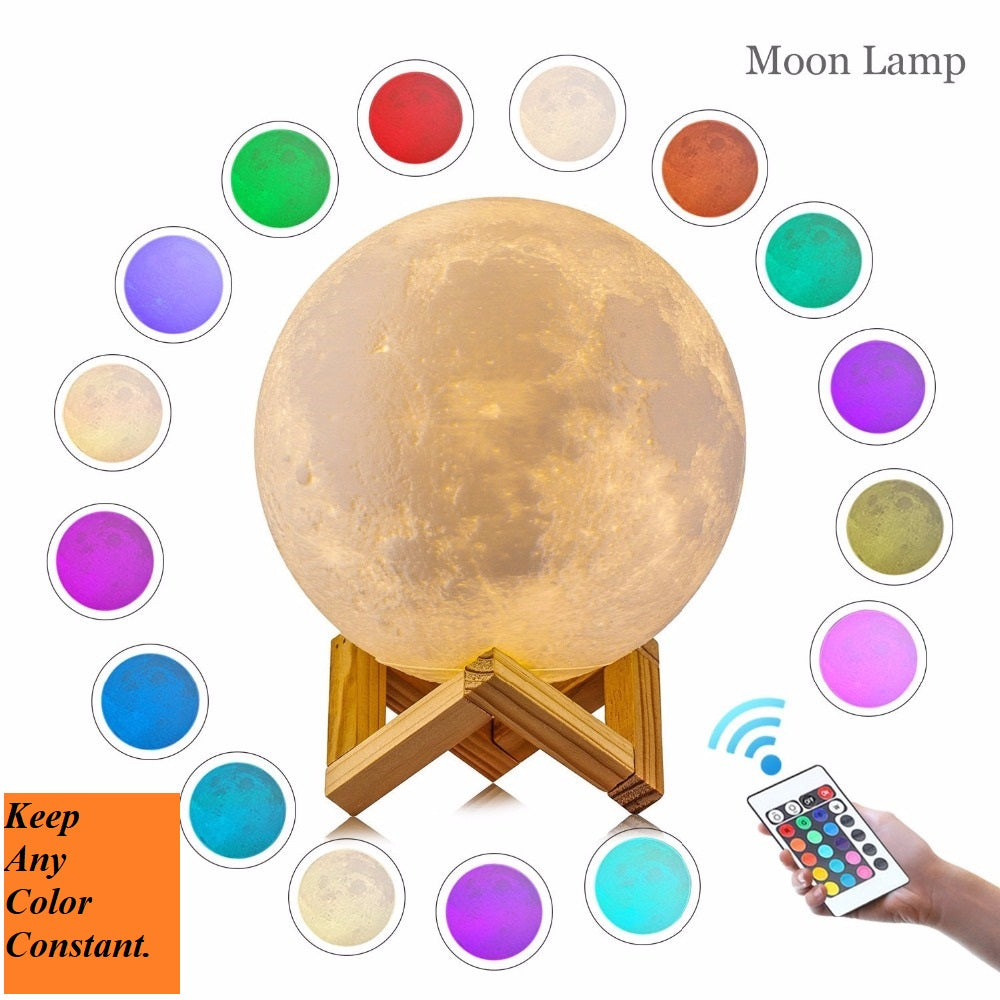 3D Moon Replica Lamp