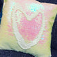 Mermaid Pillow Cover 16 X 16 Inches, Pillow Not Included (Iridescent White)