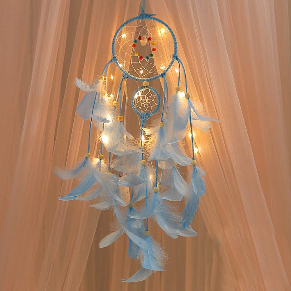 Dream Catcher With LED Light (Pastel Blue)