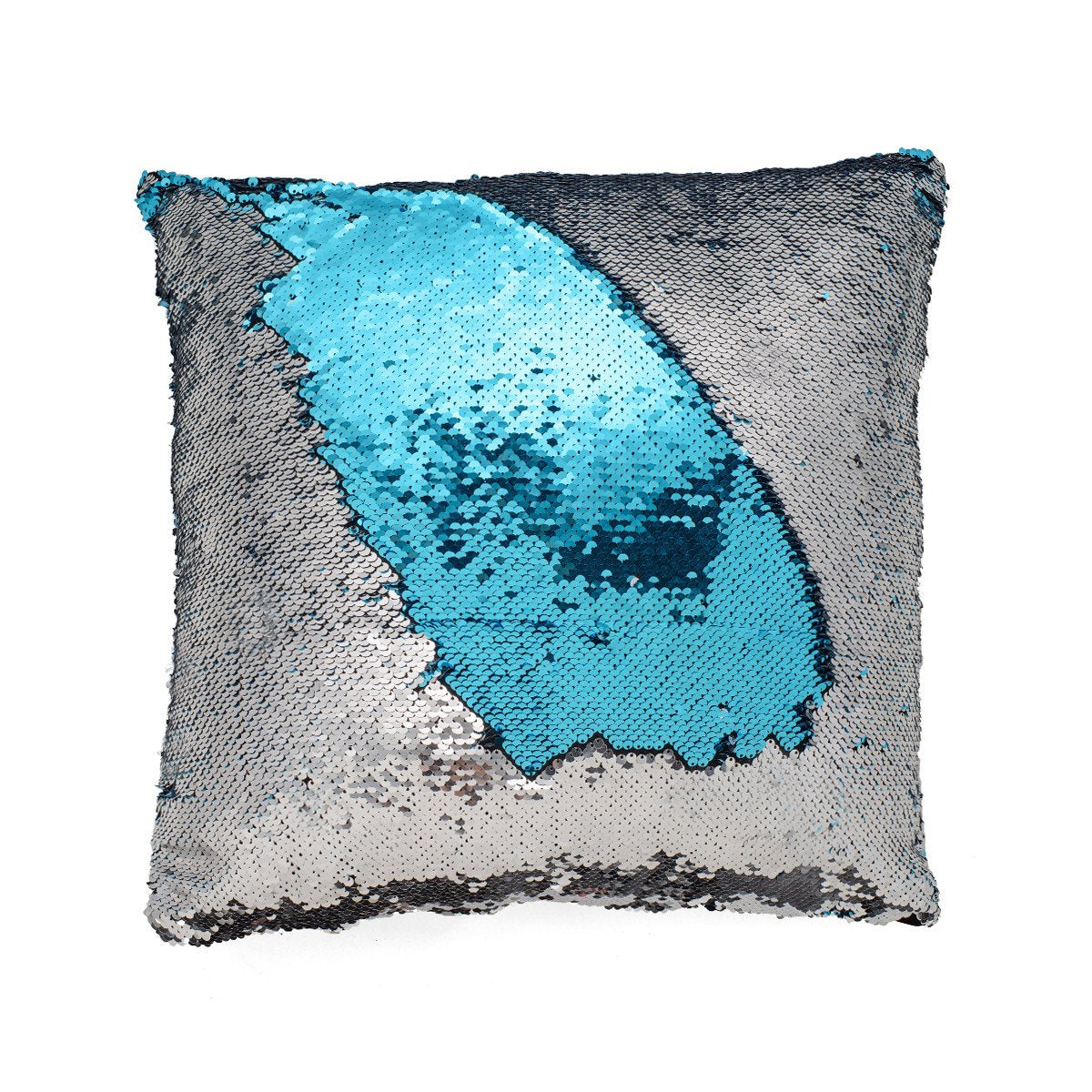 Mermaid Pillow Cover 16 X 16 Inches, Pillow Not Included (Turquoise/Silver)