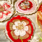 Red And Golden - Handmade Resin Coasters Set Of Six