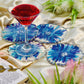 Abstract- Handmade Resin Coasters Set Of 6 (Blue)