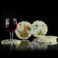 Real Flowers Handmade Set Of 6 Coasters (White)