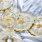 Pearl white and Gold - Handmade Resin Coasters Set Of 6