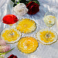 Yellow and White- Handmade Resin Coasters Set Of 6