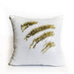 Mermaid Pillow Cover 16 X 16 Inches, Pillow Not Included (Gold/White)
