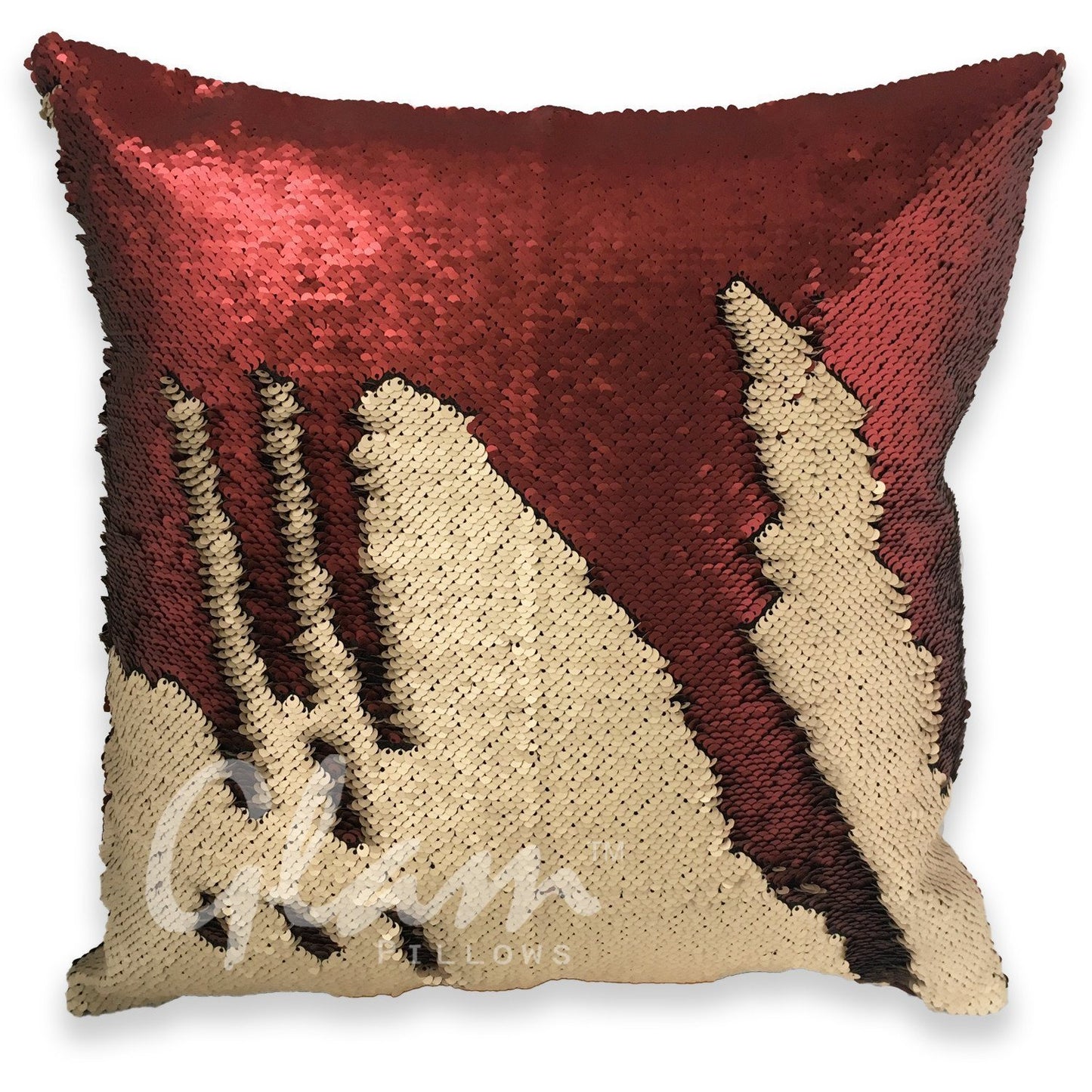 Mermaid Pillow Cover 16 X 16 Inches, Pillow Not Included (Red/Cream)