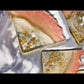 Impact - Handmade Resin Coasters Set Of 6 (Peach/Pearl White Gold)