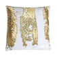Mermaid Pillow Cover 16 X 16 Inches, Pillow Not Included (Gold/White)