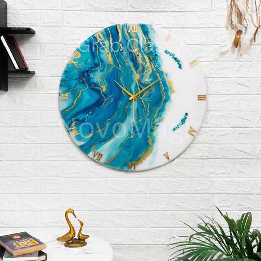 Neptune Resin Clock 27 Inches