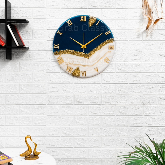 The Blue Peak Resin Clock 17.5 inches