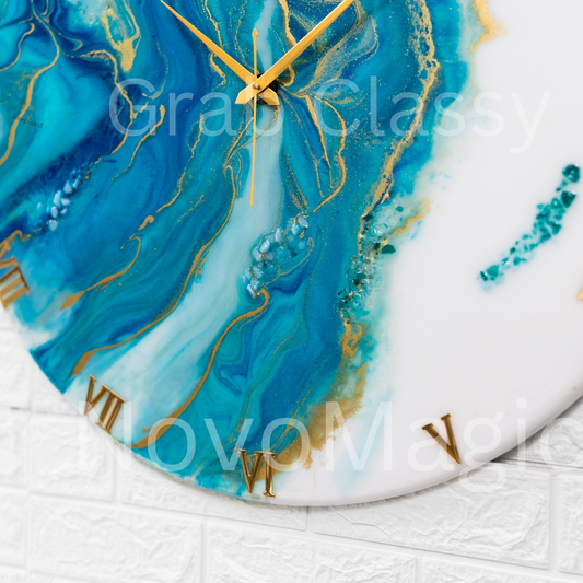 Neptune Resin Clock 27 Inches