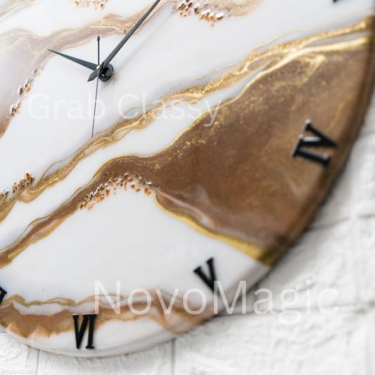 Choco Falls Handmade Resin Clock 17.5 Inches