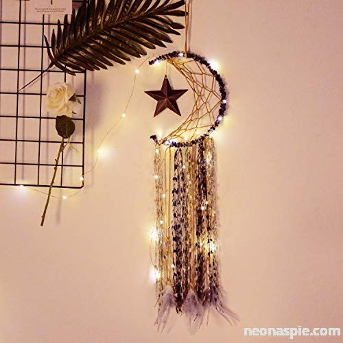 Dream Catcher With LED Light (Half Moon)